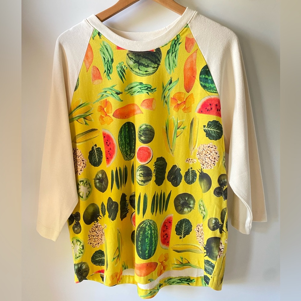 Denim Tears Kiss My Grits 2024 Raglan Shirt XL African Diaspora Goods Graphic